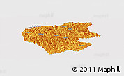 Political Panoramic Map of Leye, single color outside