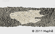 Shaded Relief Panoramic Map of Leye, darken