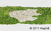 Shaded Relief Panoramic Map of Leye, satellite outside