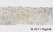 Shaded Relief Panoramic Map of Leye, semi-desaturated