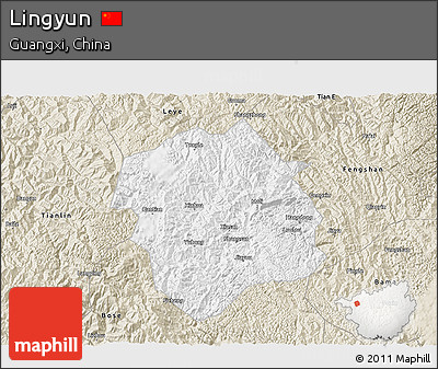 Classic Style 3D Map of Lingyun