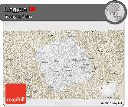 Classic Style 3D Map of Lingyun