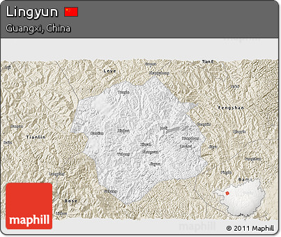 Classic Style 3D Map of Lingyun