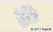Classic Style 3D Map of Lingyun, single color outside