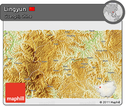 Physical 3D Map of Lingyun