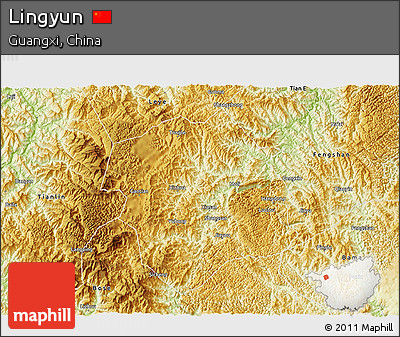 Physical 3D Map of Lingyun