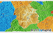 Physical 3D Map of Lingyun, political outside