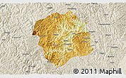 Physical 3D Map of Lingyun, shaded relief outside