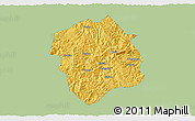 Savanna Style 3D Map of Lingyun, single color outside