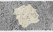 Shaded Relief 3D Map of Lingyun, darken, desaturated