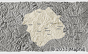 Shaded Relief 3D Map of Lingyun, darken, semi-desaturated
