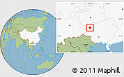 Savanna Style Location Map of Lingyun, highlighted country