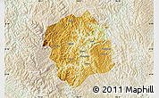 Physical Map of Lingyun, lighten