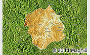Physical Map of Lingyun, satellite outside