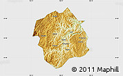 Physical Map of Lingyun, single color outside
