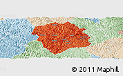 Political Panoramic Map of Lingyun, lighten