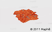 Political Panoramic Map of Lingyun, single color outside