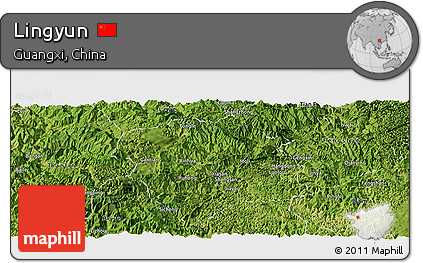 Satellite Panoramic Map of Lingyun