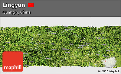 Satellite Panoramic Map of Lingyun