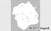Gray Simple Map of Lingyun, cropped outside
