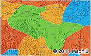 Political 3D Map of Liujiang