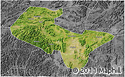 Satellite 3D Map of Liujiang, desaturated