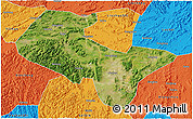 Satellite 3D Map of Liujiang, political outside