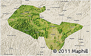 Satellite 3D Map of Liujiang, shaded relief outside