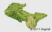 Satellite 3D Map of Liujiang, single color outside