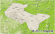 Shaded Relief 3D Map of Liujiang, physical outside