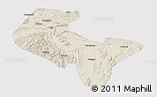Shaded Relief 3D Map of Liujiang, single color outside