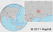 Gray Location Map of Liujiang