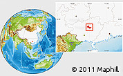 Physical Location Map of Liujiang, highlighted country