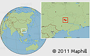 Savanna Style Location Map of Liujiang