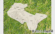 Shaded Relief Map of Liujiang, satellite outside