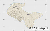 Shaded Relief Map of Liujiang, single color outside