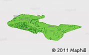 Political Panoramic Map of Liujiang, cropped outside