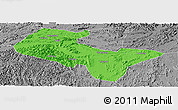 Political Panoramic Map of Liujiang, desaturated