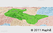 Political Panoramic Map of Liujiang, lighten