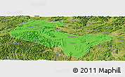 Political Panoramic Map of Liujiang, satellite outside