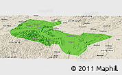 Political Panoramic Map of Liujiang, shaded relief outside