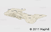 Shaded Relief Panoramic Map of Liujiang, cropped outside