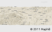 Shaded Relief Panoramic Map of Liujiang