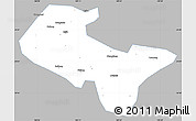 Gray Simple Map of Liujiang, single color outside