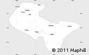 Silver Style Simple Map of Liujiang, single color outside