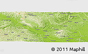 Physical Panoramic Map of Long An