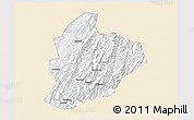 Classic Style 3D Map of Longsheng, single color outside