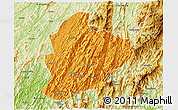 Political 3D Map of Longsheng, physical outside