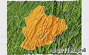 Political 3D Map of Longsheng, satellite outside