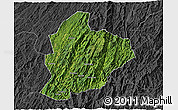 Satellite 3D Map of Longsheng, darken, desaturated
